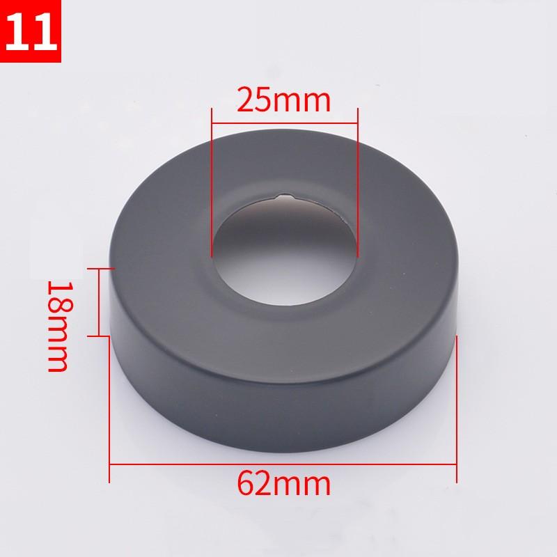 2PCS Black Stainless Steel Water Pipe Wall Covers Shower Chrome Finish Faucet Decorative Cover Kitchen Bathroom Accessories