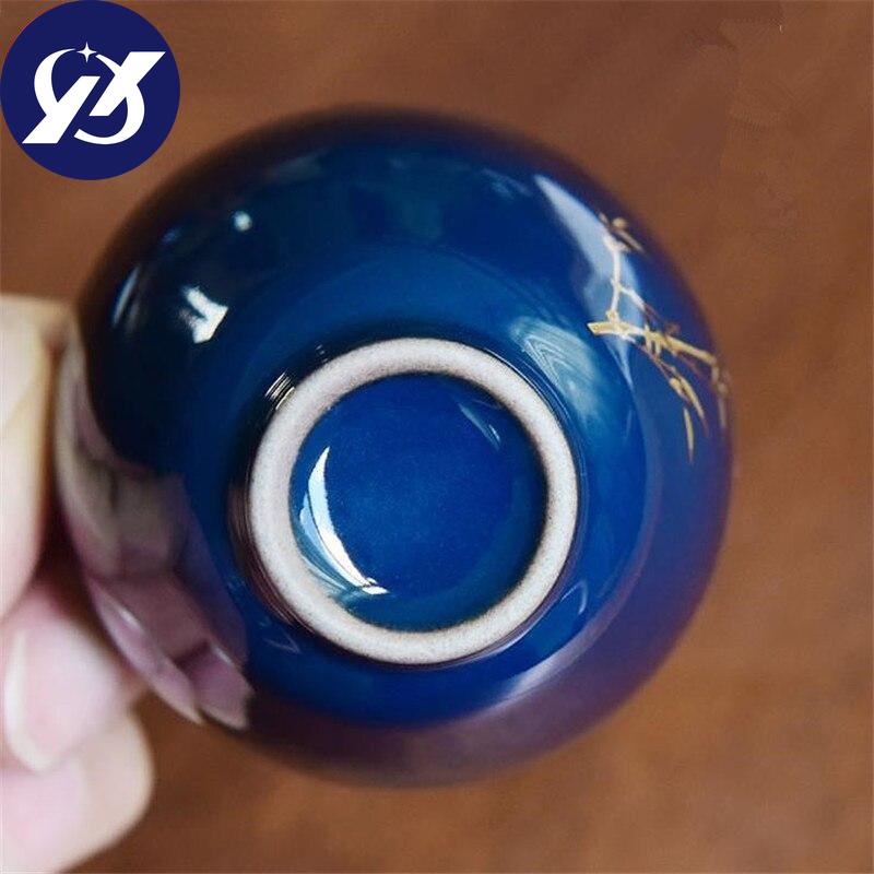Indigo Handmade Teacup Home Personal Master Cup Hand Painted  Drinkware 60ml