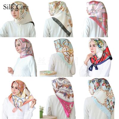 High-quality Luxurious Silk Scarves Headband Scarfs Neck Scarf For Women Chain Silk Scarf Women's Decorative Shawl