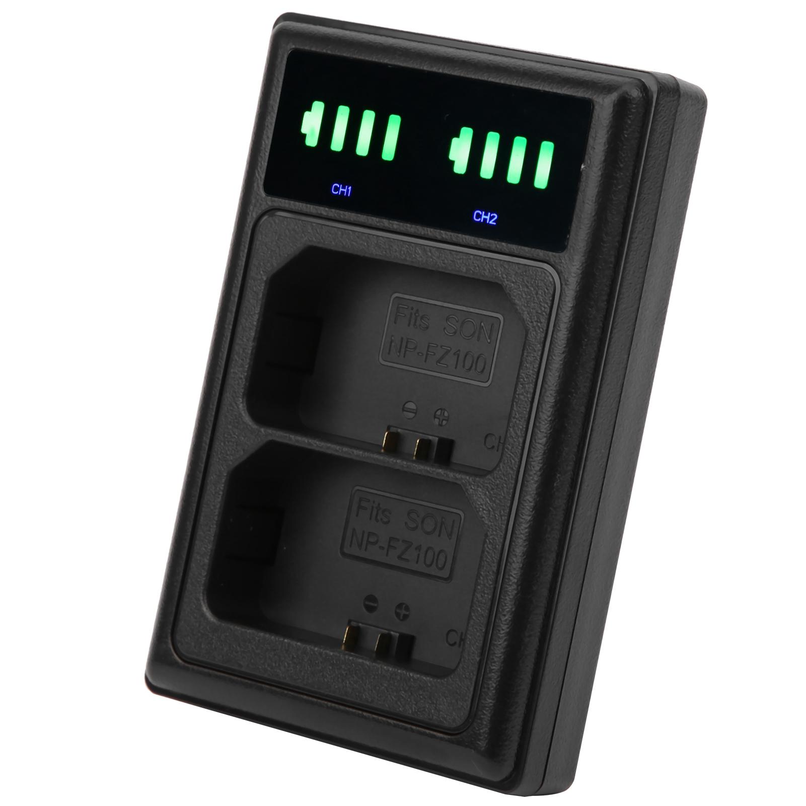 

Портативное зарядное устройство для аккумуляторов камеры с двумя портами, док-станция для зарядки с ЖК-дисплеем для NPFZ100