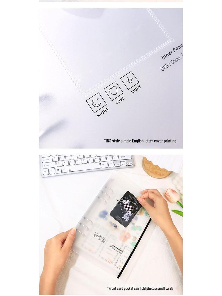 A5 Loose-Leaf Photo Album: Large Capacity, Insert-Type for 3-Inch & 5-Inch Photos, Ideal for Couples, Families, and Idol Collectors.