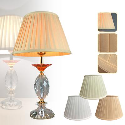 Round Lampshade Fabric Pleated E27 Table Lamp Shade Bedside Floor Lampshade Home Office Desk Decor Lighting Accessories