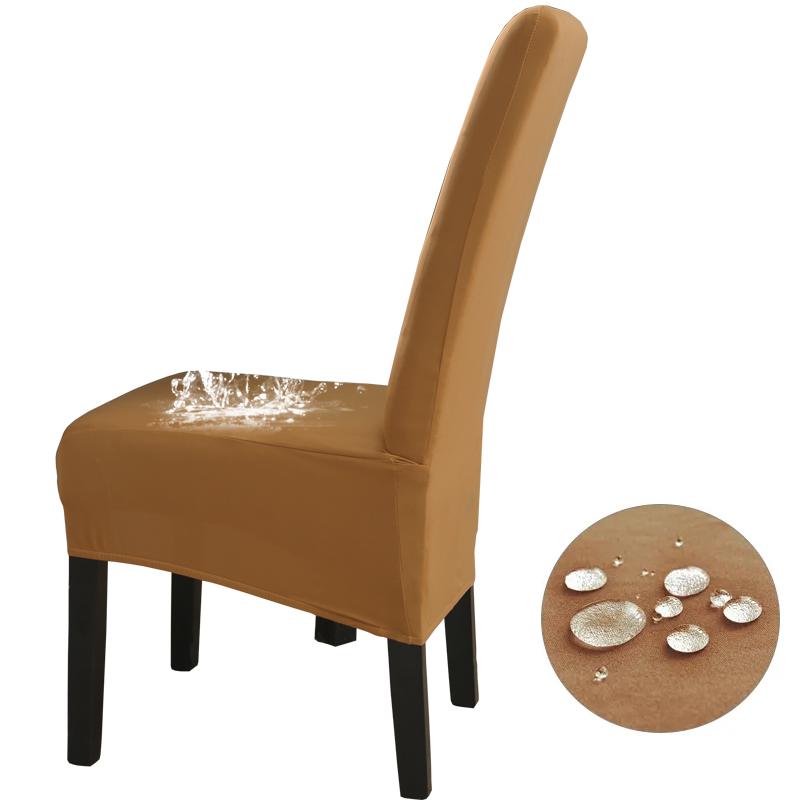 Waterproof High Back(60-75cm), XL Size Solid Chair Covers Stretch for Dining Room Wedding Party Home Decor Case Chair Protector