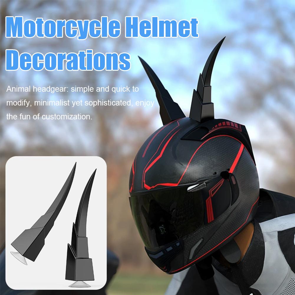 1Pair Motorcycle Helmet Devil Horns Decor Universal Suction Cup Bull Horns for Motorbike, Electric Scooter & Bike Helmet St T1V9
