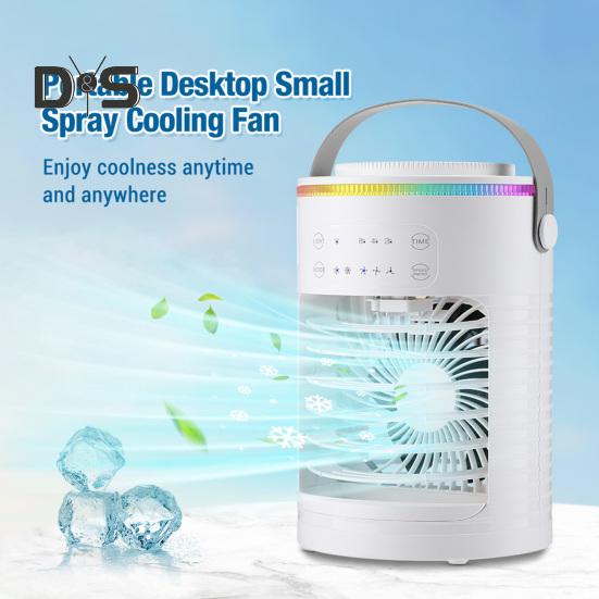 

Портативный вентилятор-увлажнитель кондиционера с 2 режимами распыления, 3 настройками скорости, дизайн бака емкостью 600 мл, персональный кондиционер, воздушный охладитель переменного тока с подсветкой белый