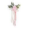 1Pack Wedding Chair Back Flower,Wedding Chair Decorations Aisle Benches Pew Flowers,Church Artificial Flowers for Wedding X3UC