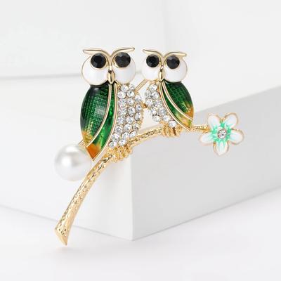Niedliche Emaille Strass Vogel Brosche Nische Vielseitige Damenanzug Korsage Schmuck Tier Anstecknadel