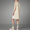 Adidas Originals 70S Logo Letter Print V-Neck Sleeveless Dress Women Dress Beige IK7862