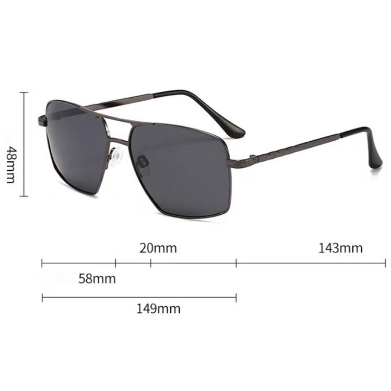 New Small Frame Square Sunglasses Men'S Polarized Metal Fashion Sun Glasses Men'S Outdoor Driving Eyewear Uv400
