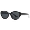 Fashion brown glasses retro cat eye sunglasses women's plain face whitening advanced sense UV protection sunglasses men
