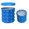Ice Cube Maker Bac à Glaçon Silicone Moules Seau à Glace Ice Cube Maker 2 en 1 Ice Cube Silicone Moules Seau à Glace Ice Cube Ma@H4