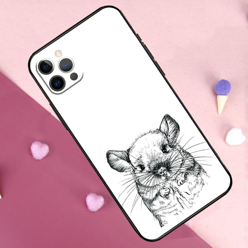 Cartoon Chinchilla Phone Case For iPhone 17 Pro Max 11 14 15 16 Pro Max Plus 13 12 Mini 16e 17 Air Back Cover