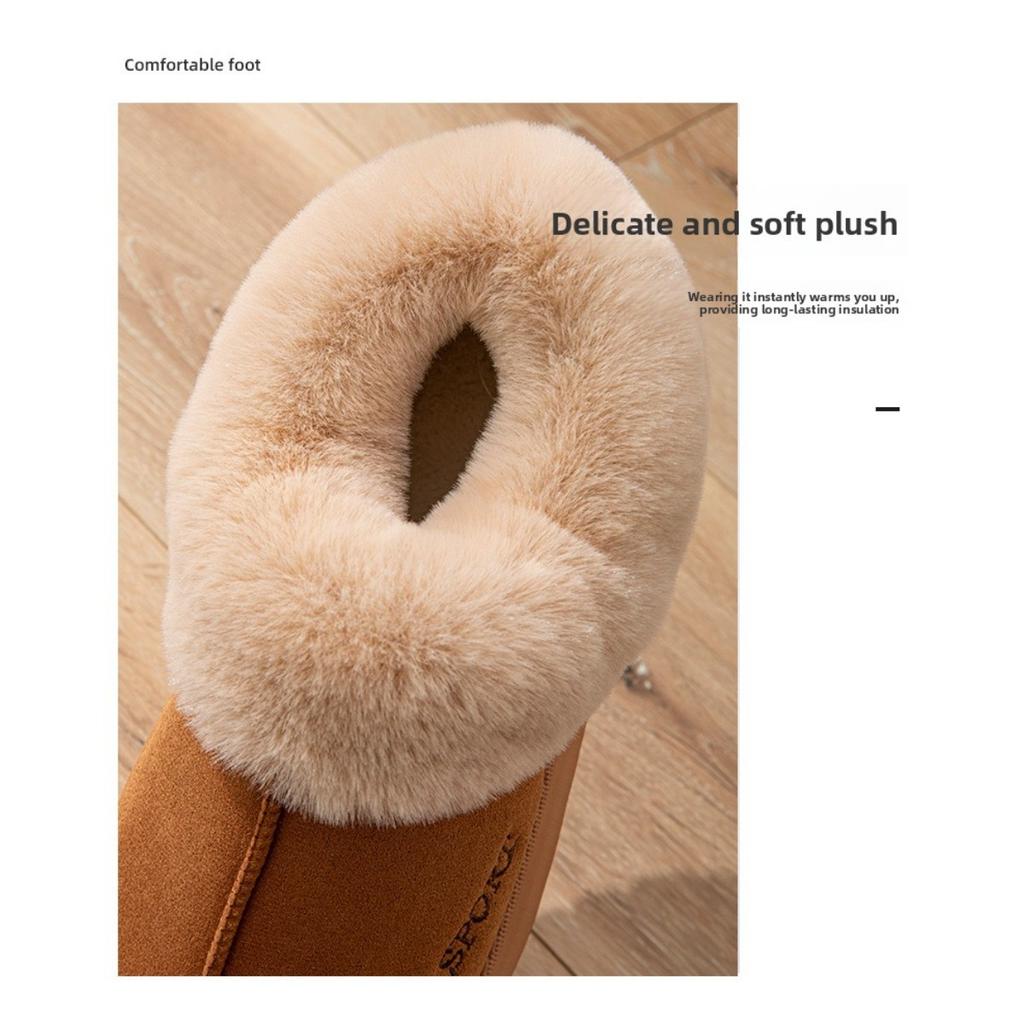 Big Mouth Indoor- und Outdoor-Zuhause Holzboden Herbst und Winter Paar Dicksohlige Baumwollschuhe Schneestiefel