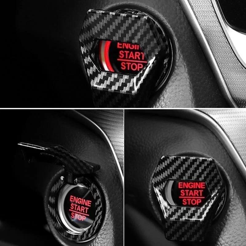 Auto Motor Start Stopp Knopf Abdeckung Autozubehör Druckknopfabdeckung Auto Dekorative Innenraumaccessoires