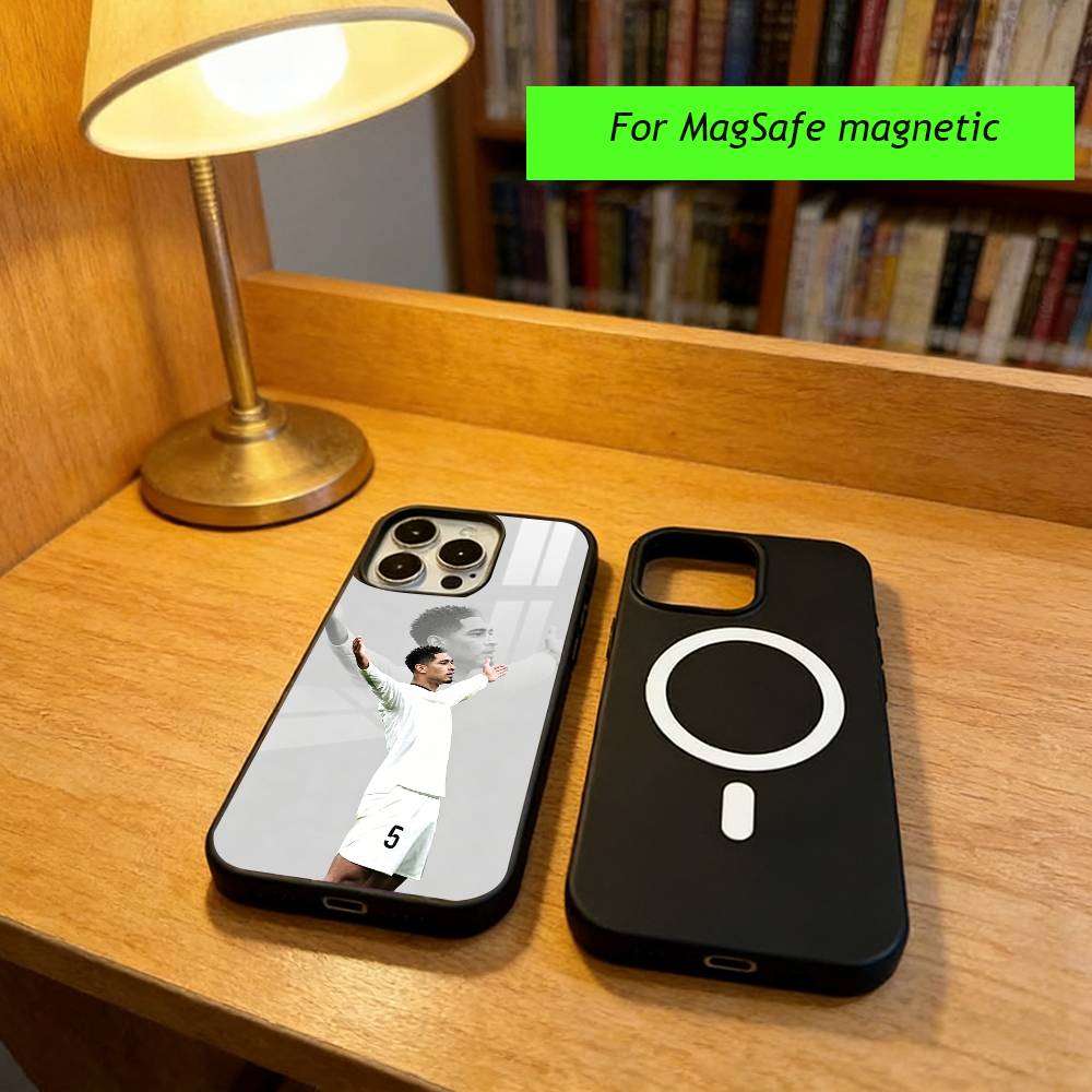 J-Jude B-Bellingham Phone Case For iPhone17,16,15,14,13,12,11 Plus,Pro Magnetic For Magsafe Wireless Charging iPhone17