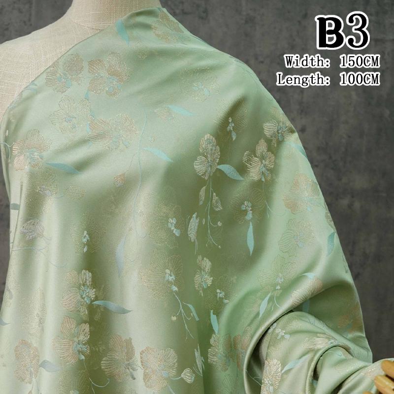 1M Butterfly Jacquard Satin Fabric For Sewing Chinese Hanfu Dress Cheongsam Bag Pillowcase Apparel Material Brocade Fabric