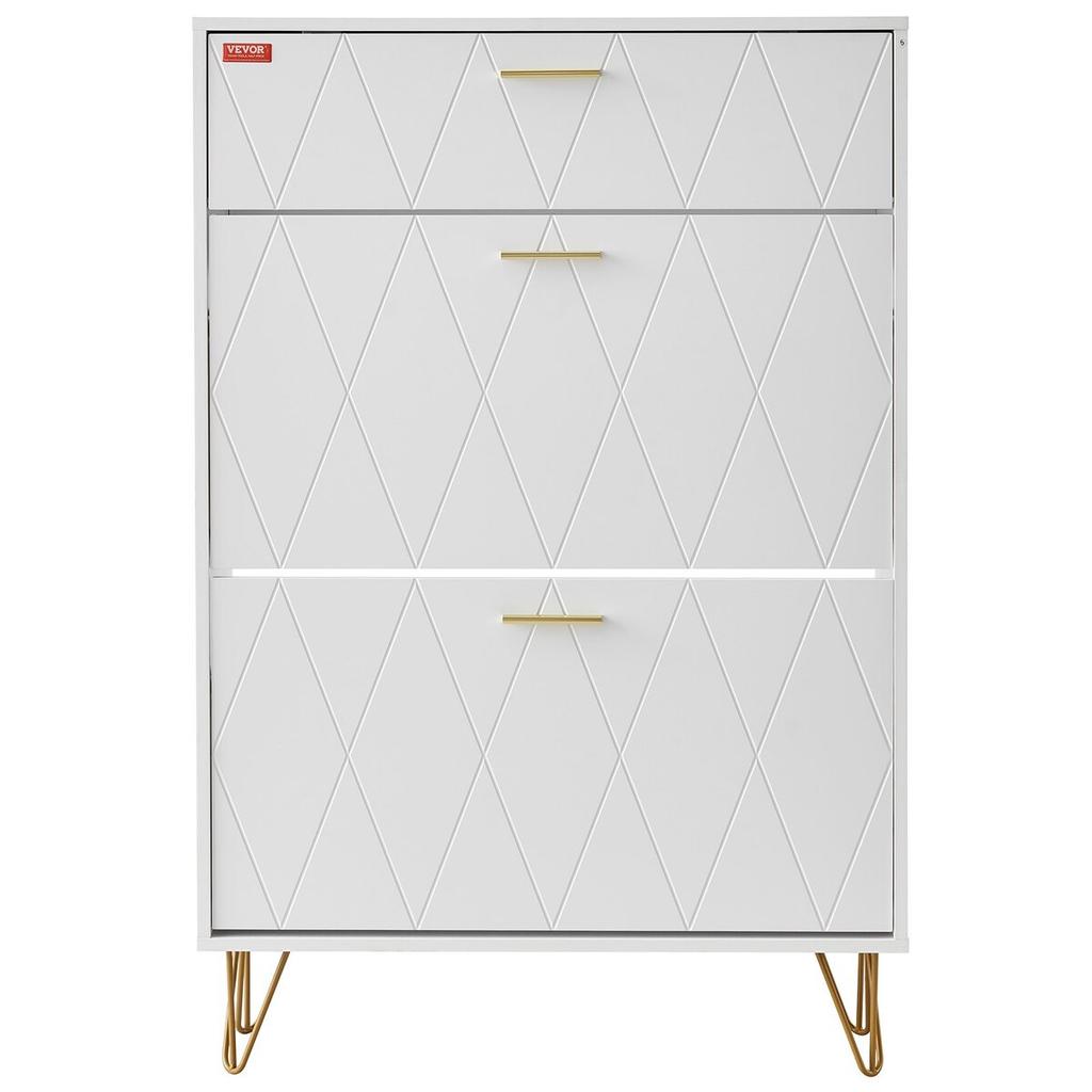 Shoe Cabinet with 3 Flip Drawers Shoe Storage Cabinet for Entryway Hallway