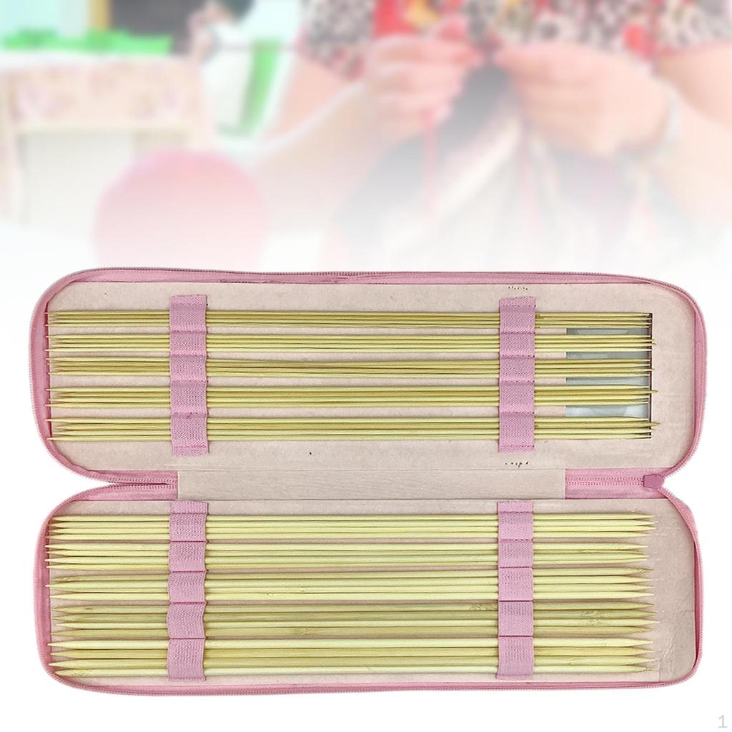 Bamboo Knitting Tools Double Pointed Weave Beginners with Storage Bag Professional Indoor 2.5mm-6mm