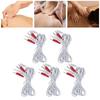 5pcs Electrode Wire 1 To 4 Pin 4.9ft Length Promote Blood Circulation Multifunctional 2.5mm Plug TENS Unit Wire White