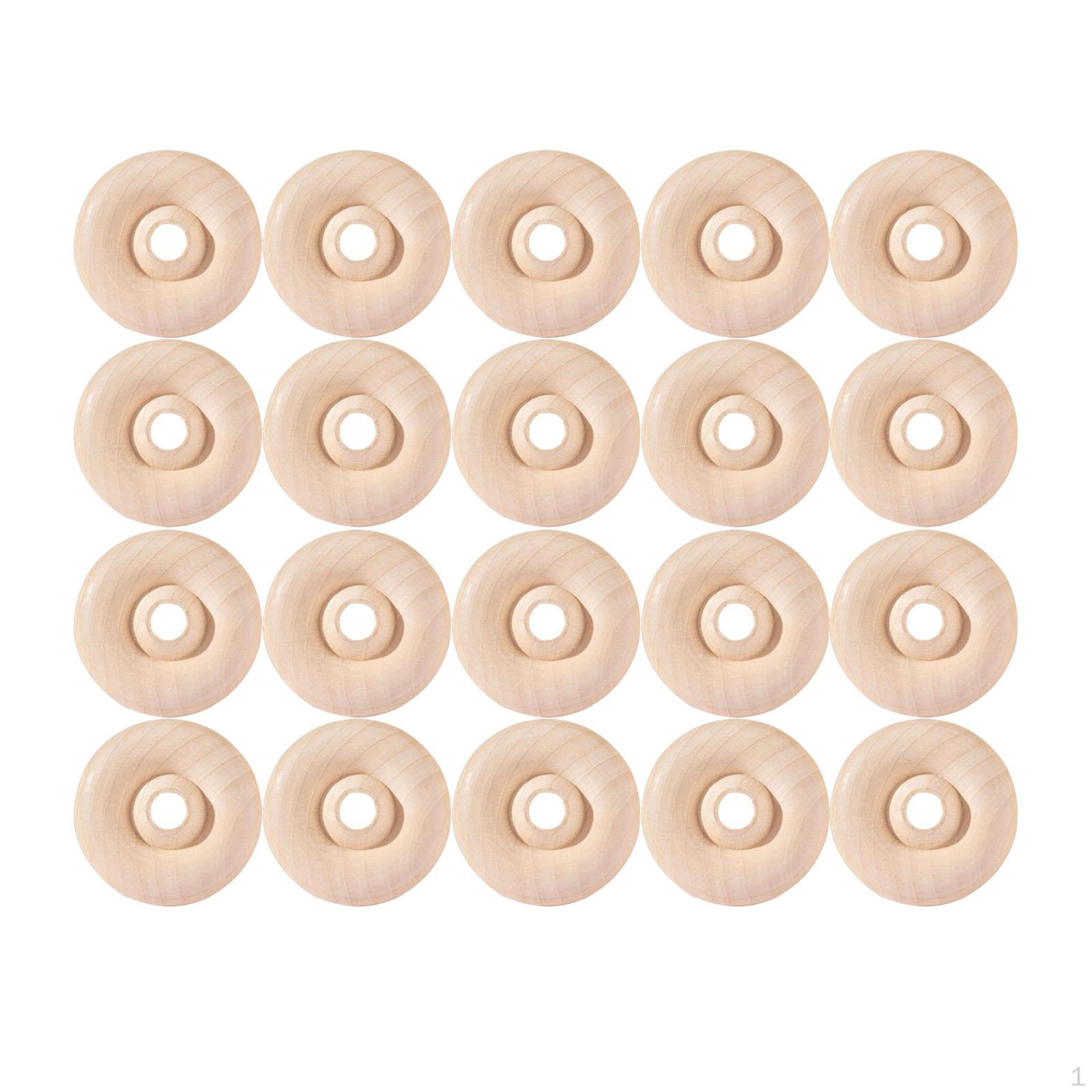 

20x Slab Wooden Wheels Toy DIY Rustic Tires 2 Dia,Decor Mini Crafts,Wood Wheel for Cars