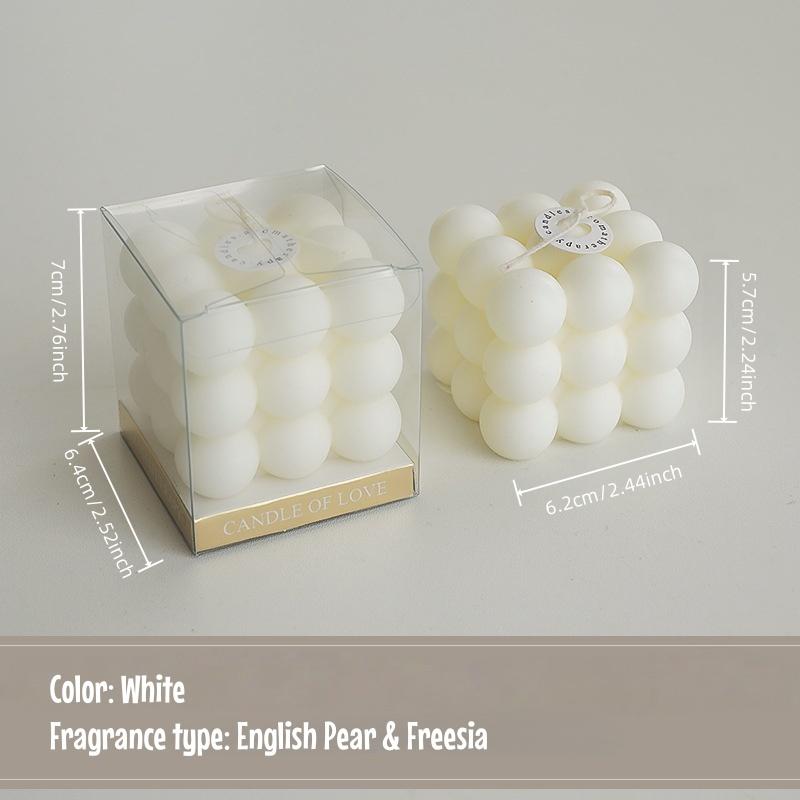 New Arrival Decorative Luxury Bubble Scented Candles with Clear Gift Box Handmade Long-lasting Holiday Easter Aesthetic