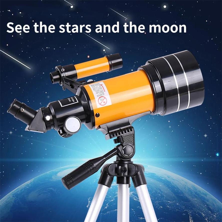 

Профессиональный HD рефракторный телескоп F30070 150-кратное увеличение Легкий Портативный Идеально подходит для концертов Кемпинга и Отдыха на природе