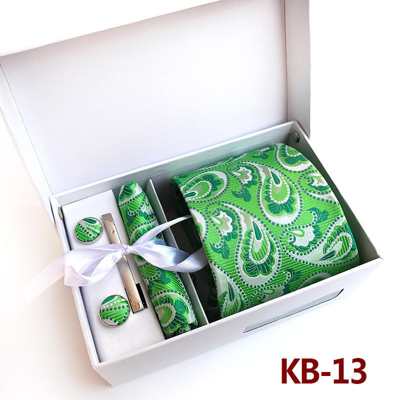 Men'S Tie Gift Box 6-Piece Set Big Flower Wedding Tie Set