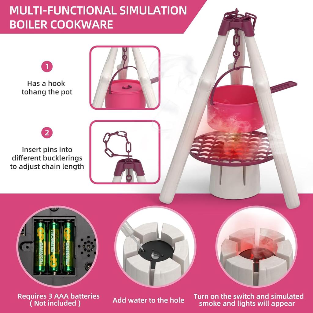 Outdoor Play Tent Toys for Kids Multi-Educational Toddler Outdoor Toys Gift for Girls and Boys, Including Tents, Oil Lamps