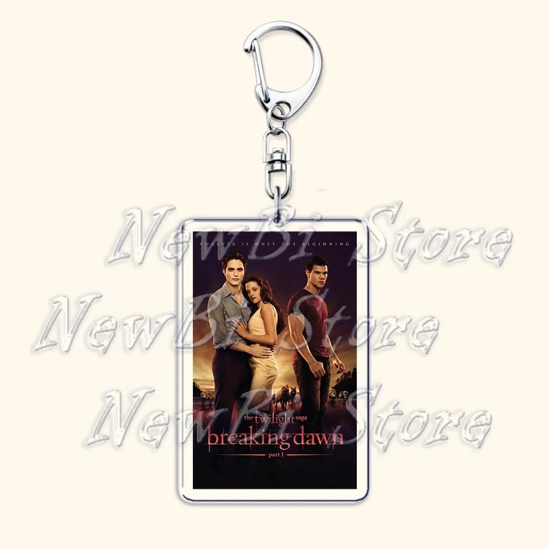 Movie Twilight Vampire Keychain for Accessories Bag Pendant Bella Swan Edward Cullen Eclipse Key Chain Keyring Jewelry Fans Gift