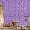 Polynesian Geometric Pattern Wallpaper Purple and Lavender 50x1000