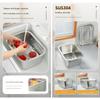 Heavy Duty Stainless Steel Meshes Colander Square Kitchen Strainer For Quick Draining Vegetables Pastas Easy To Cleaning Compact Storage