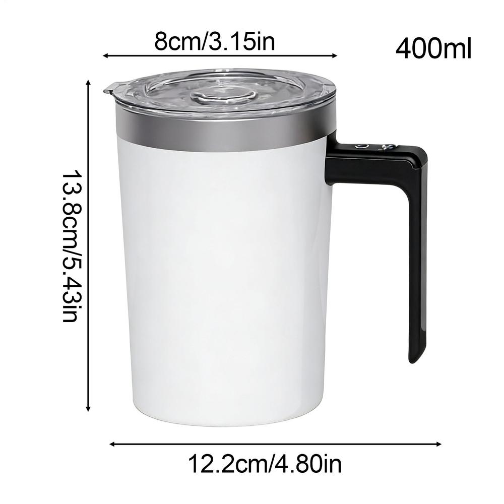 Rechargeable Electric Stirring Mugs Automatic Stirring Cup 400ml Magnetic Mixer Stainless Steel Coffee Mug Rotating Tumbler