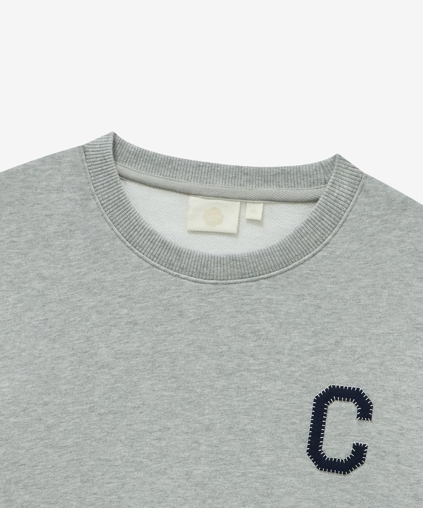 COVERNAT WOMAN C-Logo Sweatshirt Melange Grau