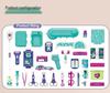 Xiongcheng Children's Playhouse Toy Set: Suitcase with Kitchen, Makeup, Medical Kit & Tableware - Perfect Birthday & Back-to-School Gift