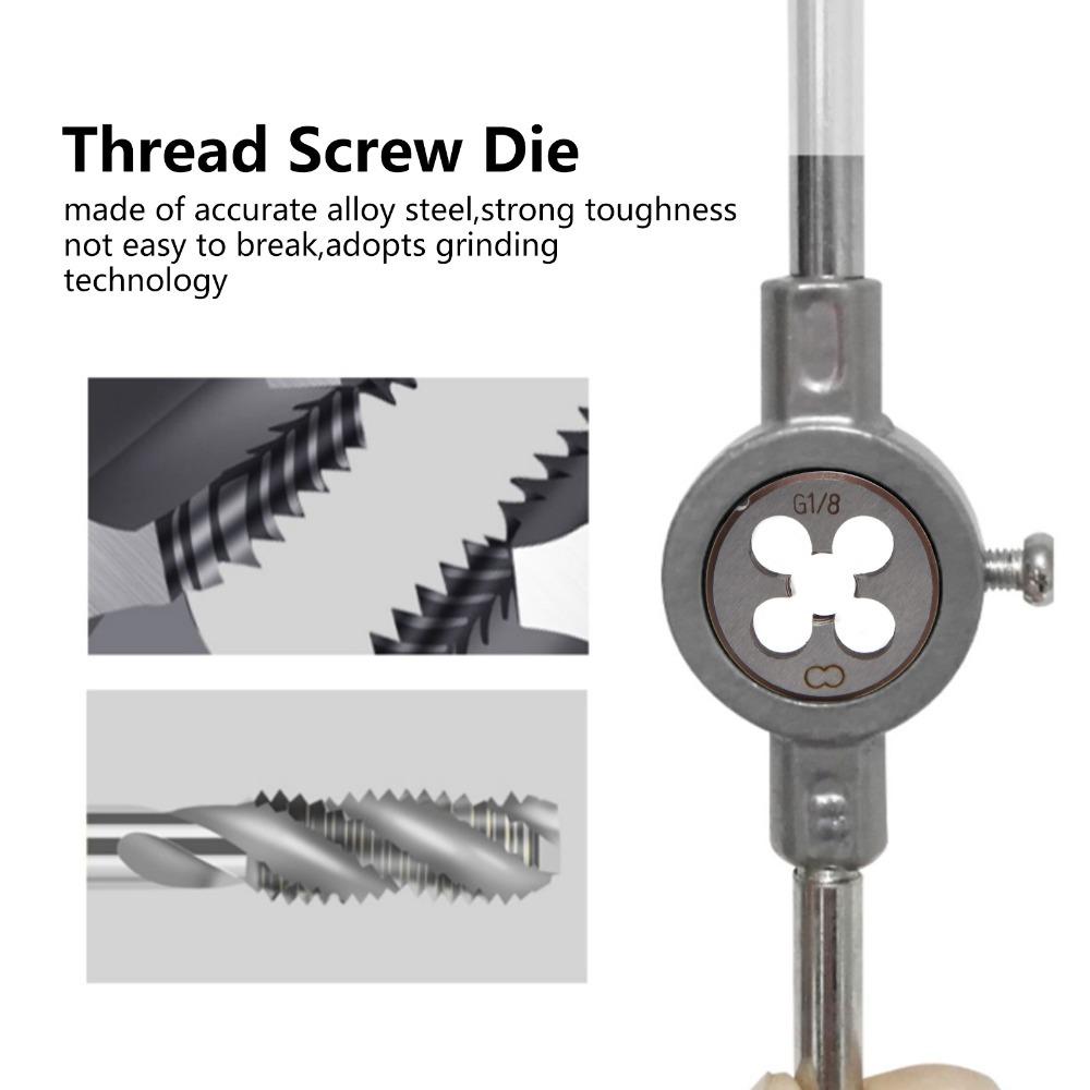 Round Shape UNC Round Die Alloy Steel Threading Die Professional Thread Screw Die Cleaning Threads G1/8