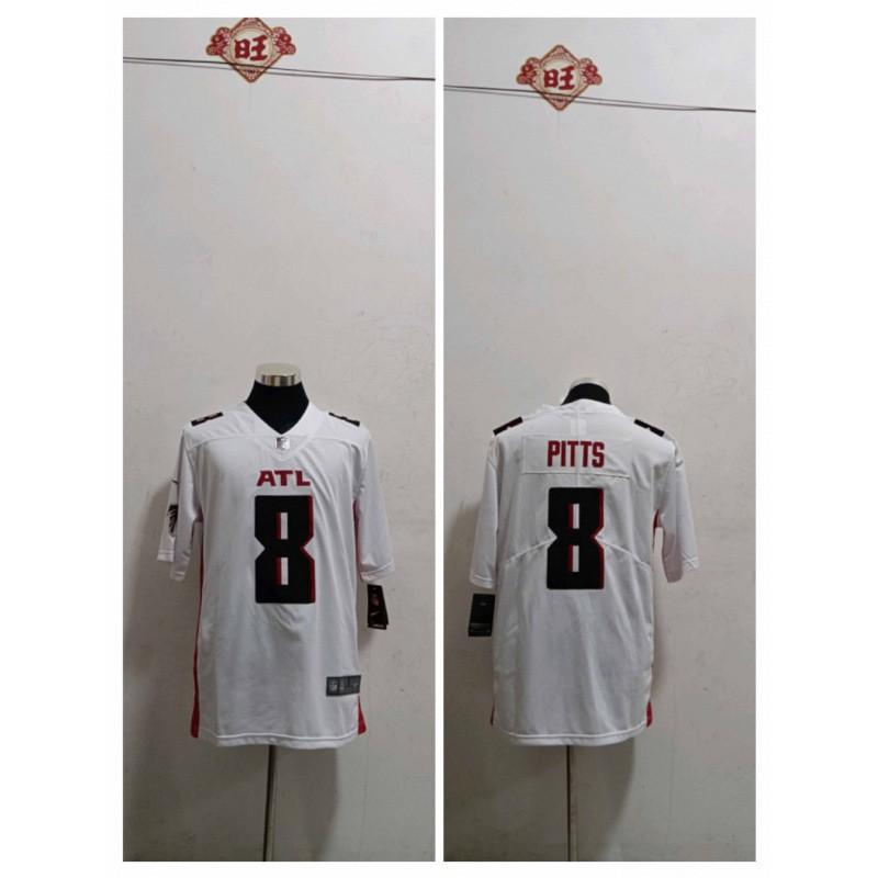 Mens NFL Atlanta Falcons Short Sleeve Baseball Tee Embroidered Team Jersey Sportswear Cotton Fan Apparel
