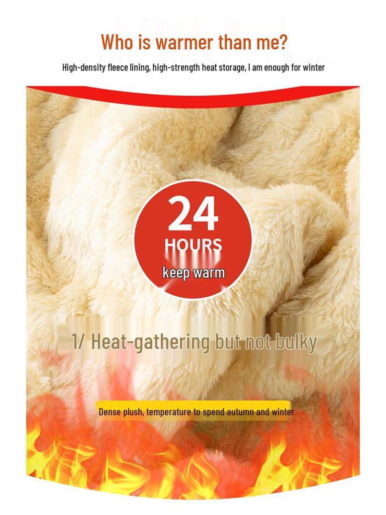 Men's Plus Size Fleece-Lined Lambswool Pants - Warm, Waterproof, Windproof, Loose-Fit Sweatpants