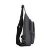 Minimalist Nylon Sling Bag with Multiple Zipper Pockets Casual Crossbody Chest Pack for Daily Travel