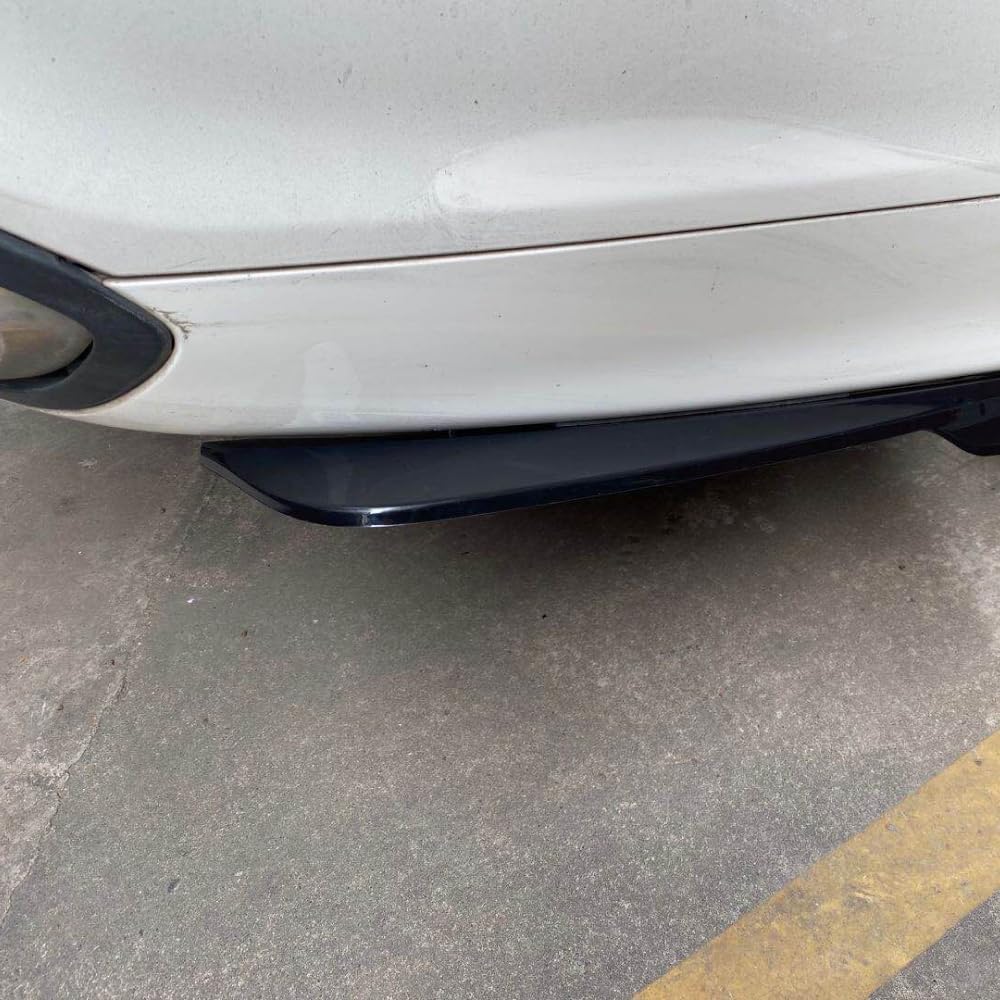 Pair of Rear Bumper Diffuser,Car Side Skirt Lip Splitter Canard Protector Universal Bumper Lip Body Kit (Black)