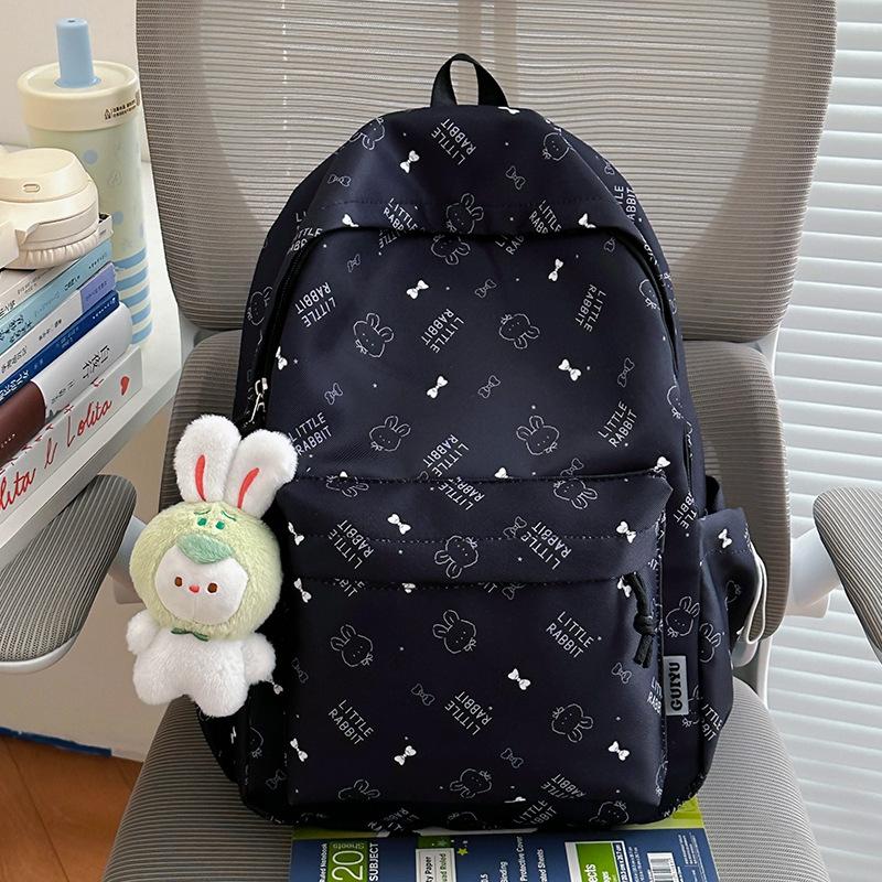 Schoolbag Japanese cute cartoon schoolbag male and female junior high school college students lightweight backpack large capacity load reduction