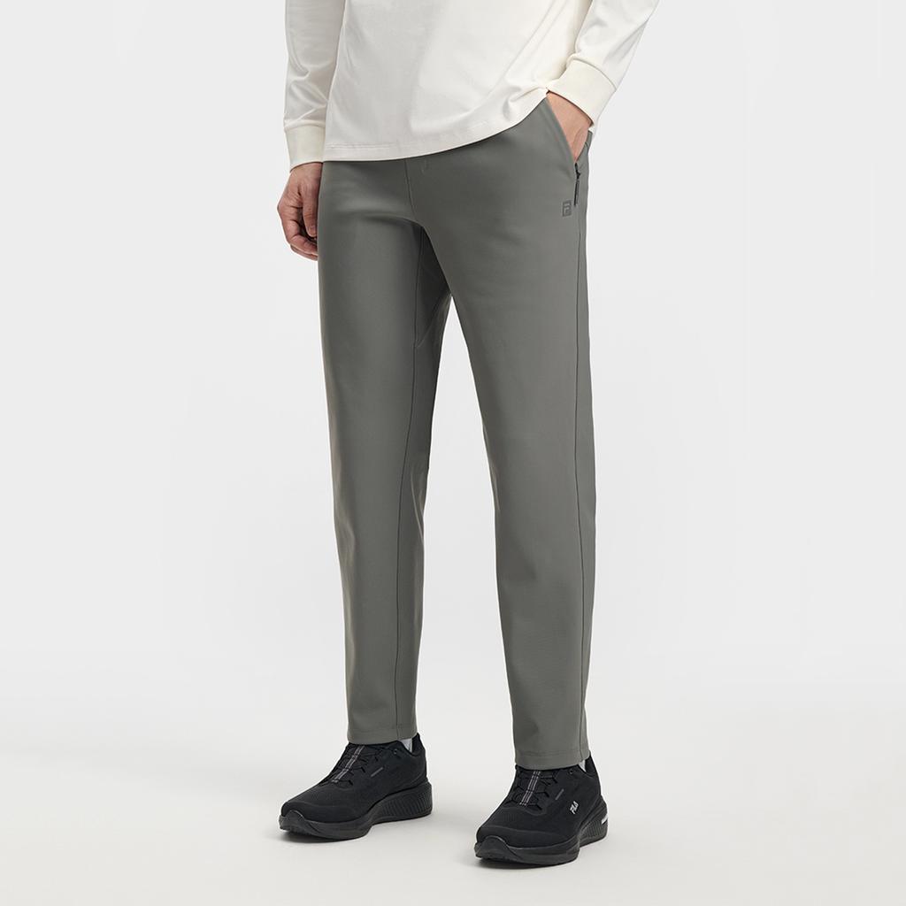 FILA A.P. Minimalist Casual Training Comfortable Knitted Sports Pants Men bottoms Silver-Gray A11M611603FDY