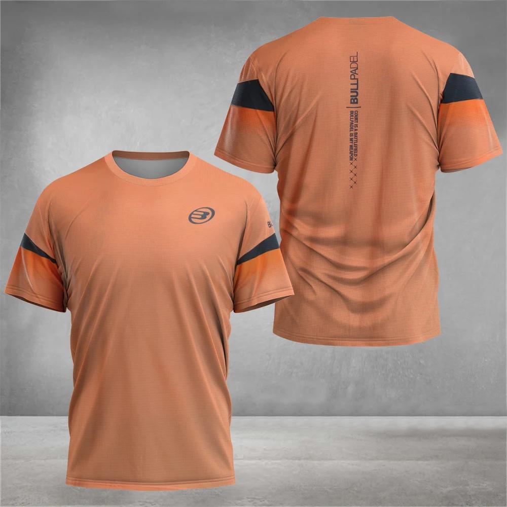 Padel Element Print Quick-drying Short Sleeve Men's Tennis Breathable Wear Men's Ultra-thin Fitness T-shirt Casual Top