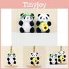 Adorable Leaf Panda Plush Toy Cute Bag Charm Keychain Stuffed Animal 13cm