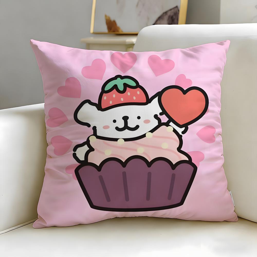 classic cartoon Line Puppy Cushion Cover Soft  EasyWash Pillow Case  Versatile for Couch Bed Travel and Office