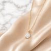 Waterproof Geometric Pendant Necklace PVD Plated Heart Pendant Necklace  For Women