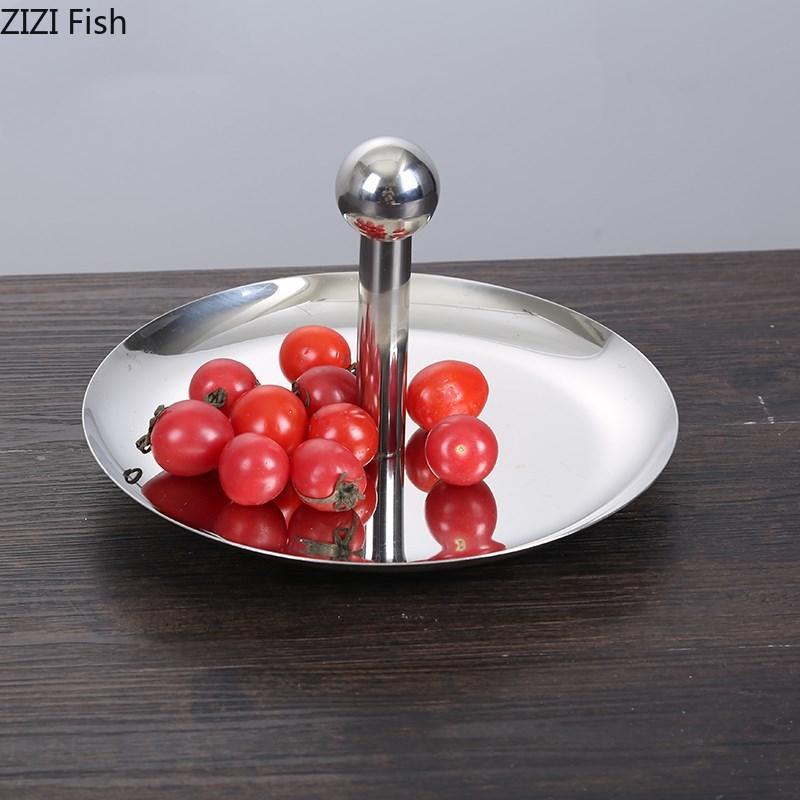 

Многослойная тарелка для фруктов из нержавеющей стали, праздничная тарелка для торта, десерта, креативная тарелка для фруктов в баре отеля, современная посуда для украшения дома