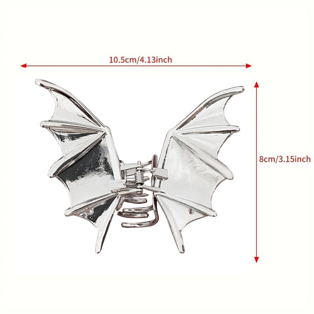 Halloween  Bat Claw Clip Gothic Halloween Party Hair Clip Cute Hair Grip Fashionable Hair Clamp  for All Hair Types Daily Wear