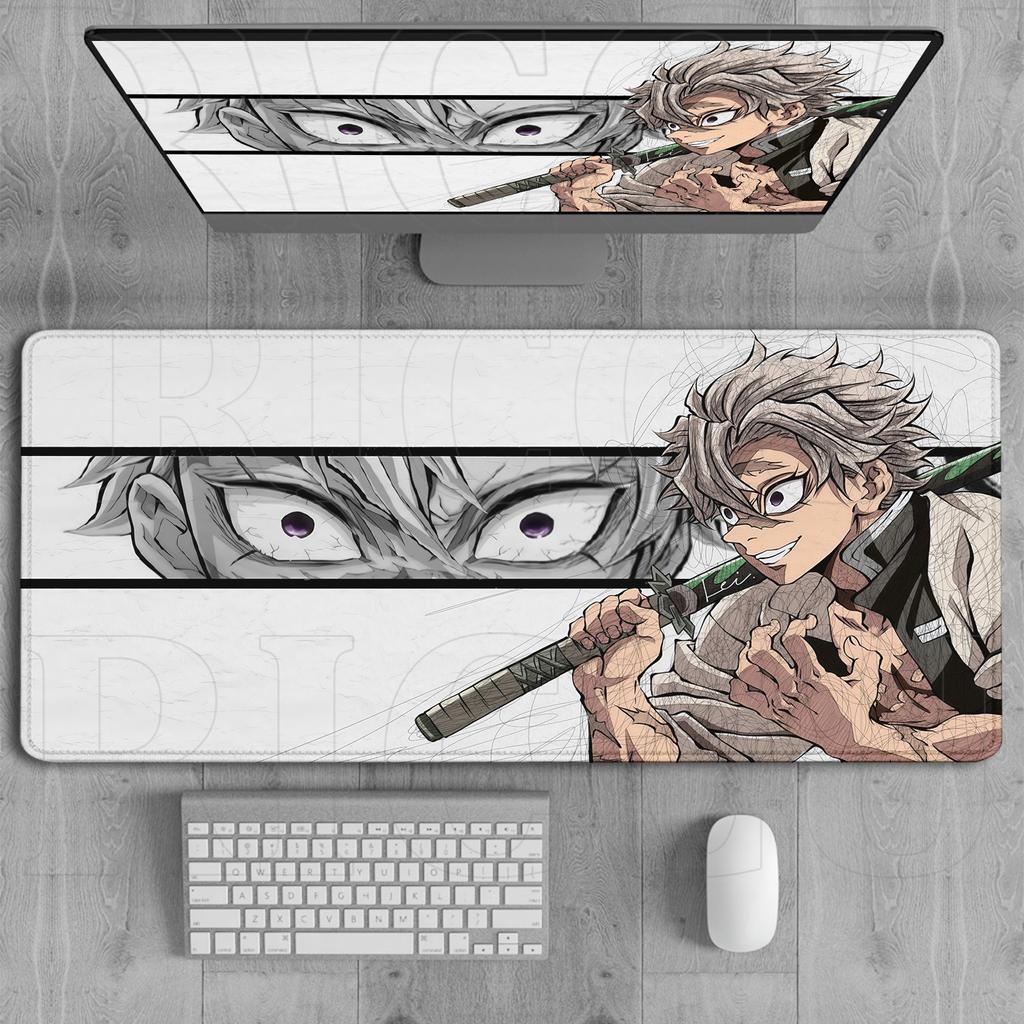 HD Print XXL Gaming Keyboard Pads Demon Slayer Mouse Pad Rug Comic Desk Mat Cartoon Mousepad Pc Accessories Anime Protect Mats