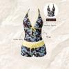 New European and American Style Polka Dot Split Swimsuit Women's Straps Are Thin, Covering The Belly, Conservative Fashion Beach Bikini