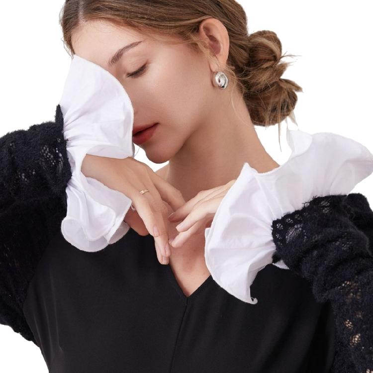 

Multiuse Detachable Collar Neckpiece And Cuff Sleeves Clothing Accessory for Professional Women Dress Sweater Decoration